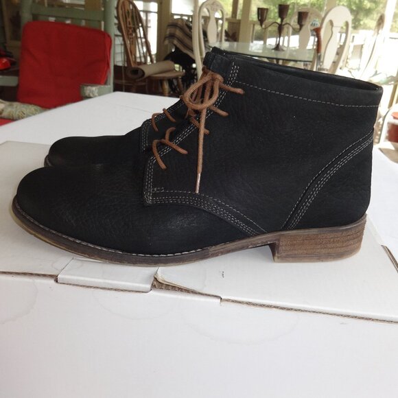 Josef Seibel Sienna women's black leather ankle boots size 9, lace up, quality - Picture 1 of 12